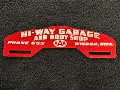 AAA Hi-Way Garage + Body Shop License Plate Topper