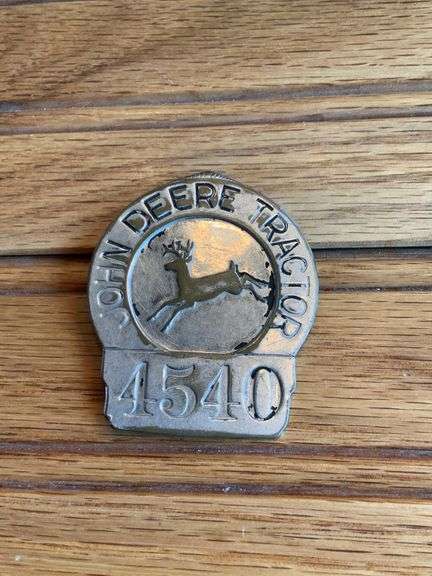(2) John Deere Tractor Employee Badges