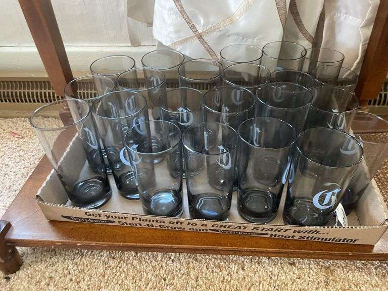 Old English Font Etched "C" Glasses