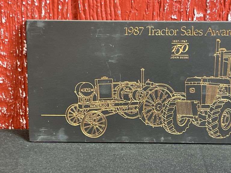 1987 John Deere 150th Anniversary Tractor Sales Award