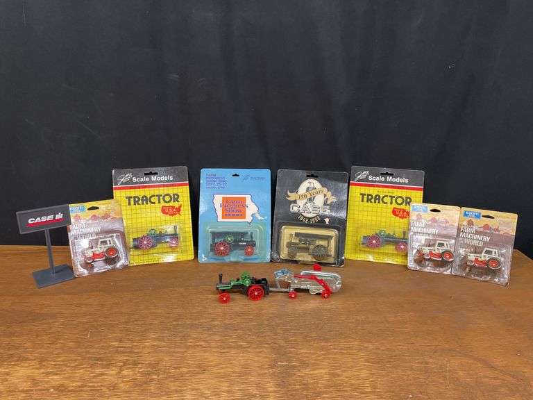 (9) 1/64 Case Tractors + Thresher image