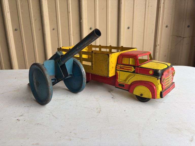 Press Steel Cannon and Marx Truck Toy image