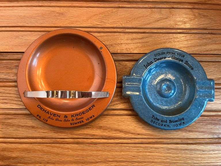 (2) John Deere Ashtrays image