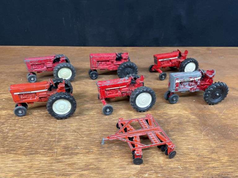 (7) 1/32 IH Tractors + Disk Ertl image
