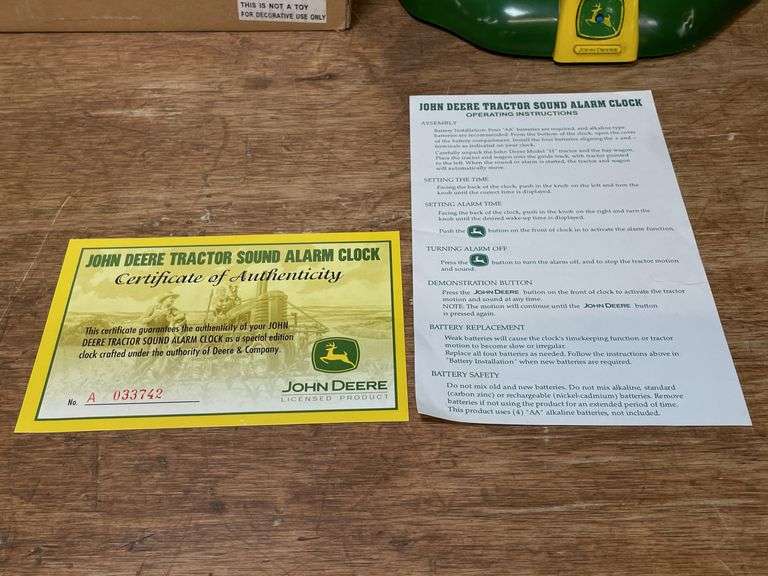 John Deere Alarm Clock NIB
