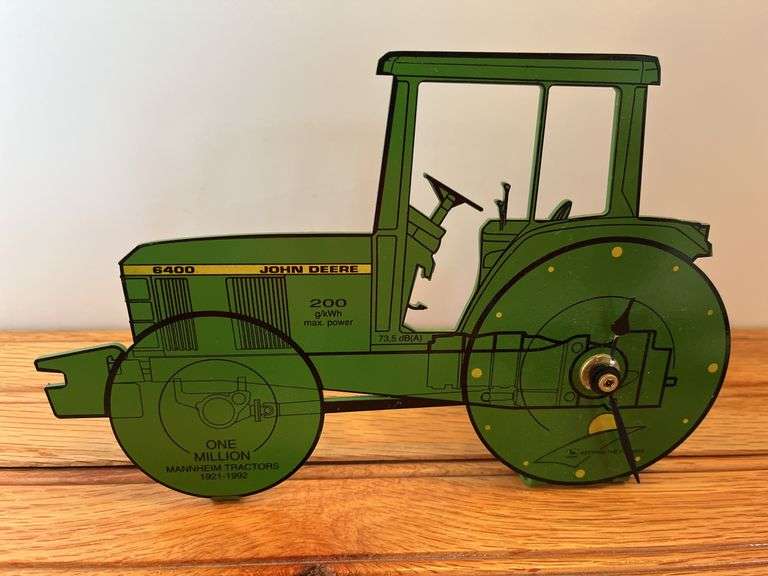 (3) John Deere Clock + Decorations