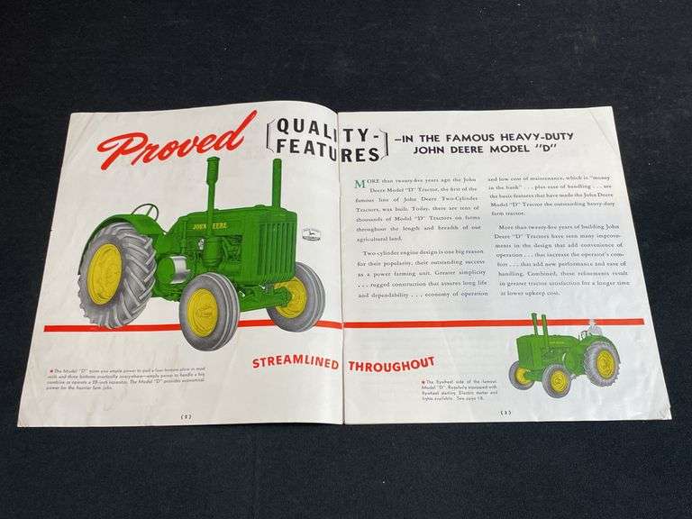1948 John Deere D Sales Literature