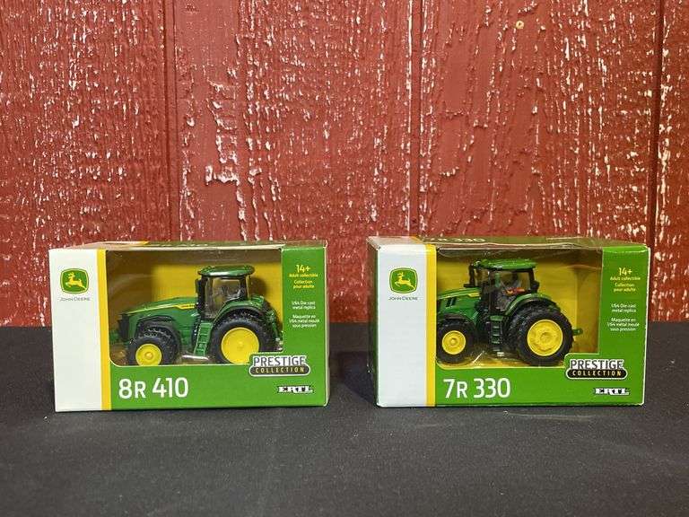 (2) 1/64 John Deere 7R 330 + 8R 410 Prestige NIB Ertl image