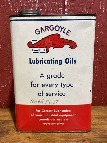 (4) Mobiloil Cans + Crate Lid