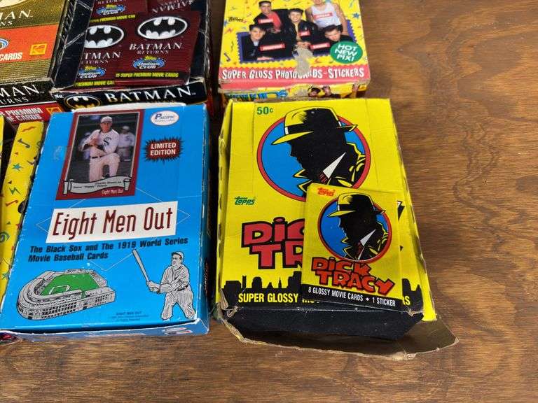 (6) Batman Returns, Dick Tracy, New Kids On The Block, & Eight Men Out Retail Boxes