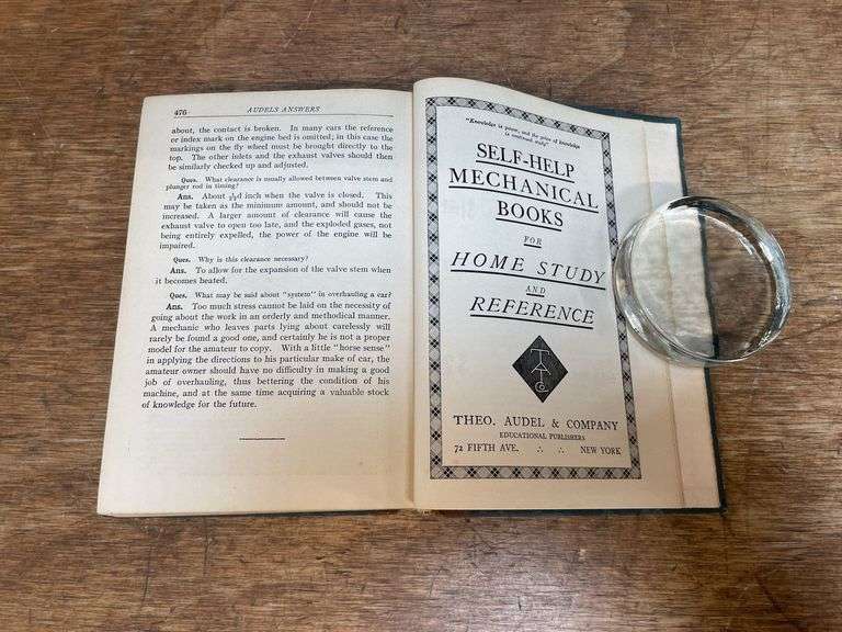 1914 Audels Answers on Automobiles Book