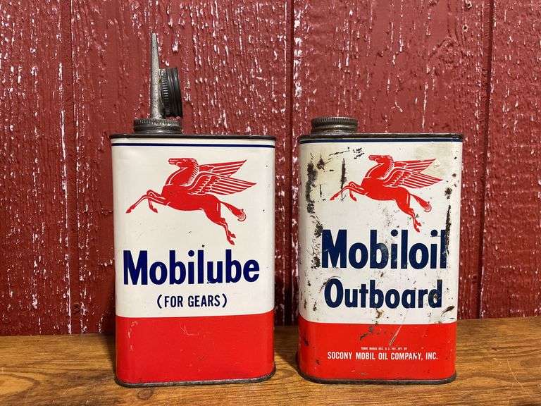 (6) Mobiloil Cans