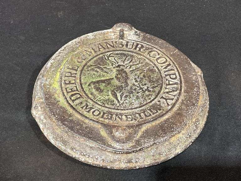 (3) John Deere Oil Can, Planter Lid, Toolbox