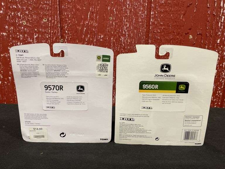 (2) 1/64 John Deere 9570R + 9560R NIB Ertl