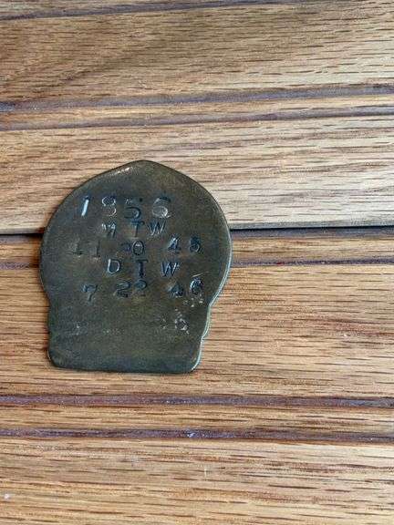 (2) John Deere Tractor Employee Badges