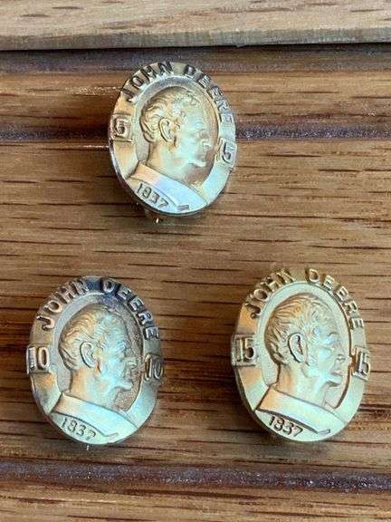 (3) John Deere 5, 10, 15 Year Service Pins
