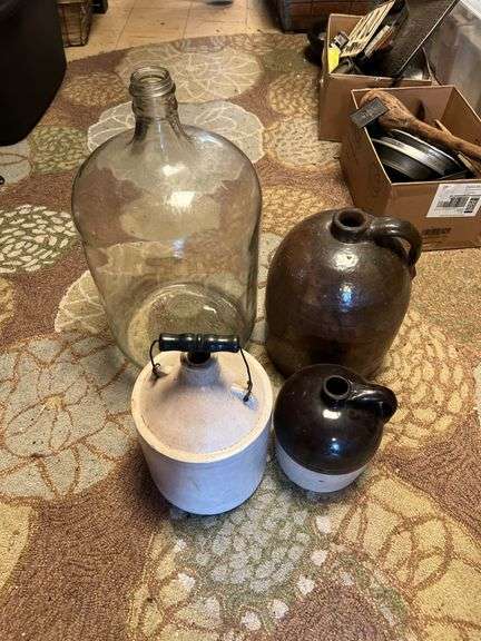 Pottery and Glass Jugs image
