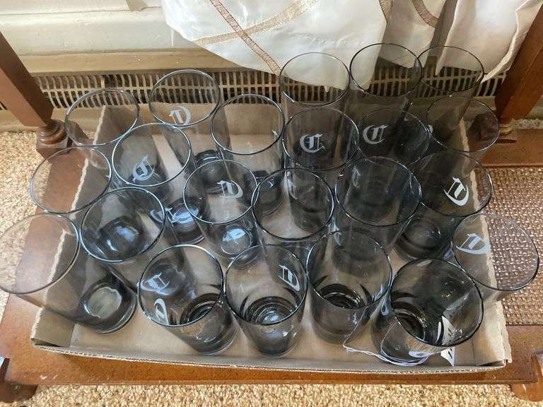 Old English Font Etched "C" Glasses