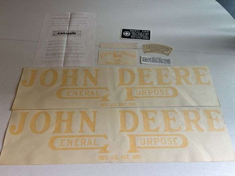 John Deere Model B Decals image