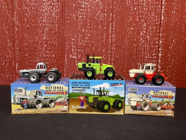 (3) 1/64 Case, Steiger, White NFTS NIB Ertl image