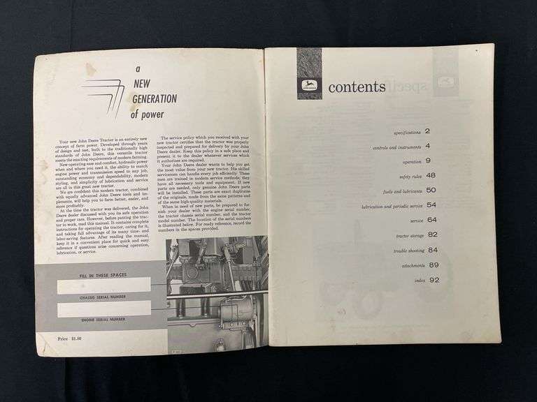 John Deere 4010 Operators Manual