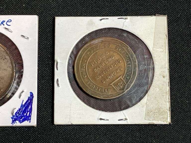 (2) John Deere + Syracuse Chilled Plow Coins