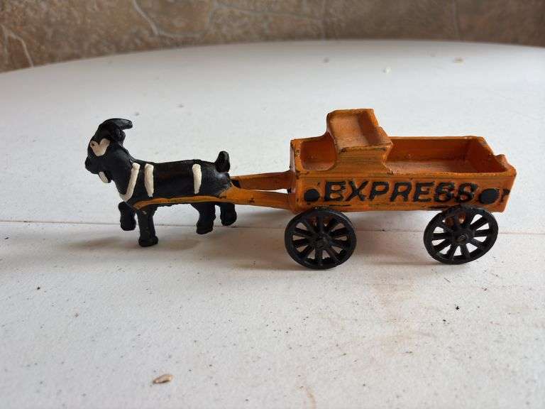 Cast Iron Goat and Wagon image