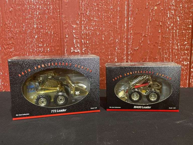 (2) 1/25 Melroe Bobcat Loaders Gold 50th Anniversary NIB image