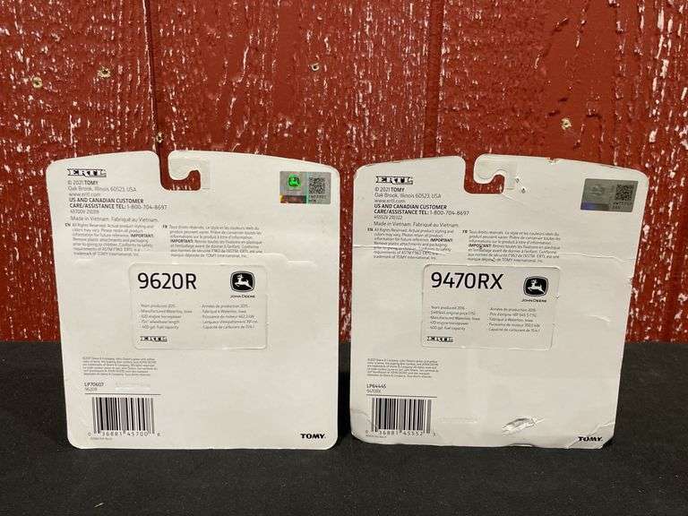 (2) 1/64 John Deere 9620R + 9470RX NIB Ertl