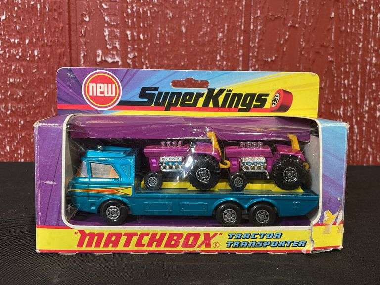 Matchbox Super Kings Transporter with Pulling Tractors NIB image