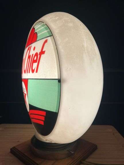 Narrow Body Texaco "Sky Cheif" Glass Pump Globe