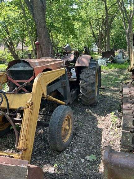 Massey Harris Tractor With Loader And Backhoe