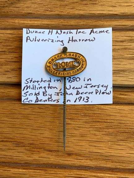Duane H. Nash ACME Pulverizing Harrow Straight Pin image