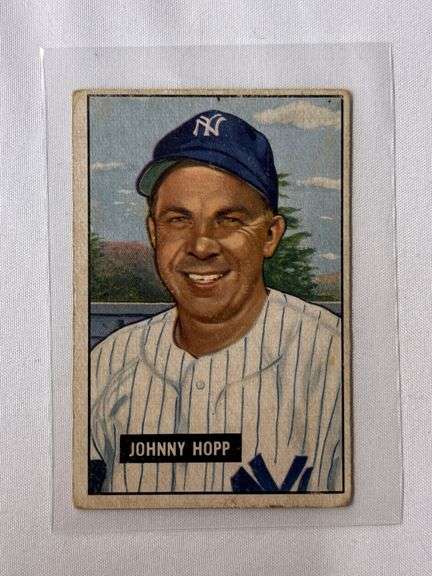(2) 1951 Bowman Baseball Cards Fred Sanford & Johnny Hopp