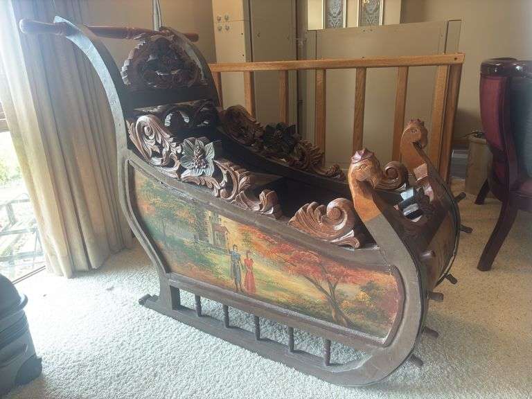 Sled with Ornate Painting image