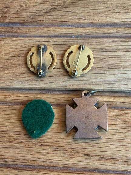 (4) John Deere Suggestion Award Pins + Charms