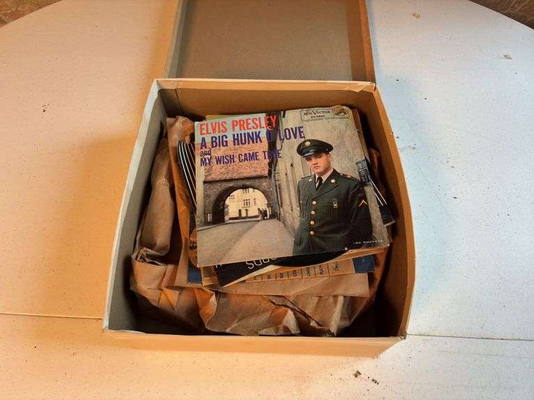 Box of Vinyl Records image