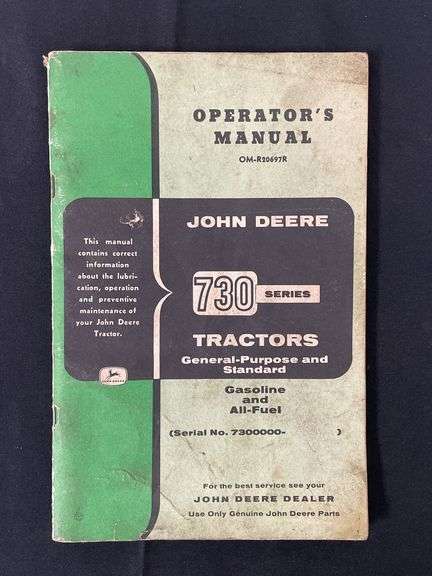 (3) John Deere 720 + 730  Operator Manuals