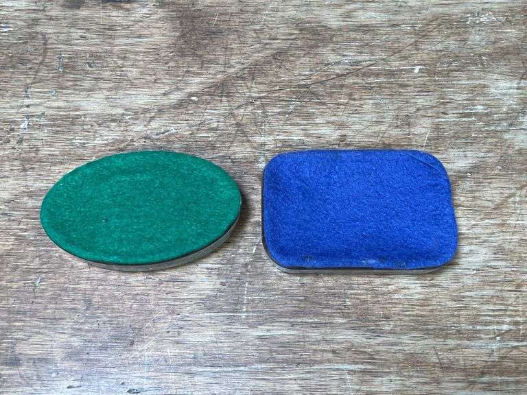 (2) MM + Ford Glass Paperweights