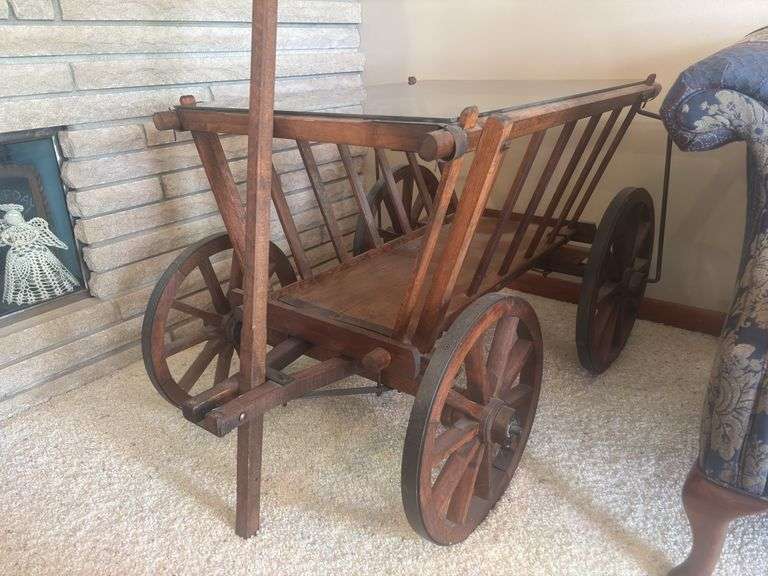 Goat Cart Converted to Side Table image