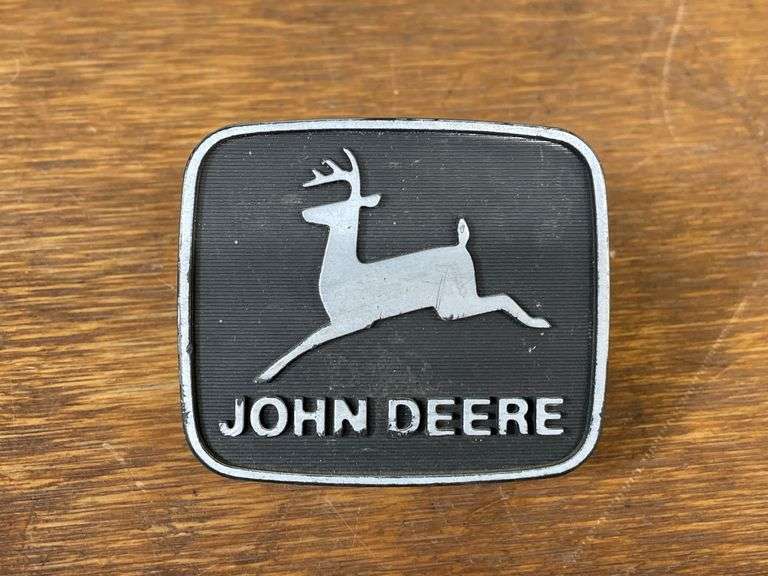 (3) John Deere Rain Gauge, Ruler, Badge