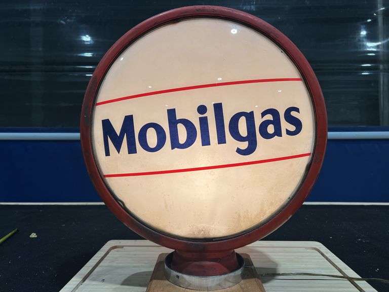 Double Faced Mobilgas Metal Globe