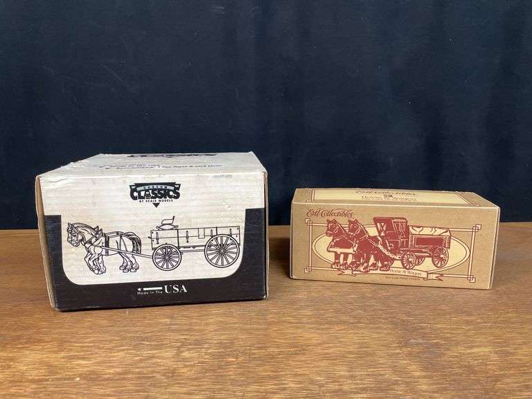 (2) Horse + Wagon Sets NIB image