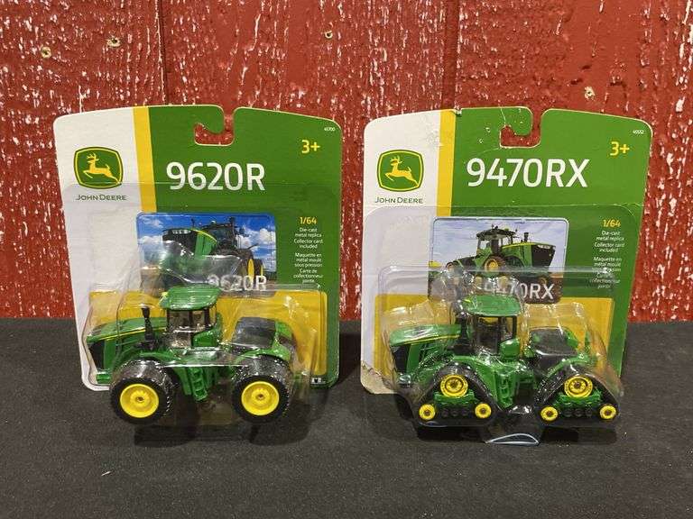 (2) 1/64 John Deere 9620R + 9470RX NIB Ertl