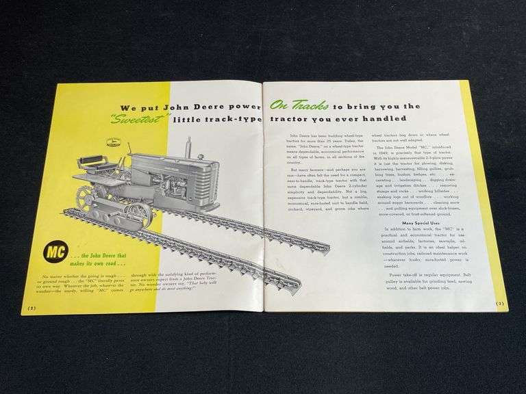 1950 John Deere MC Crawler Sales Literature