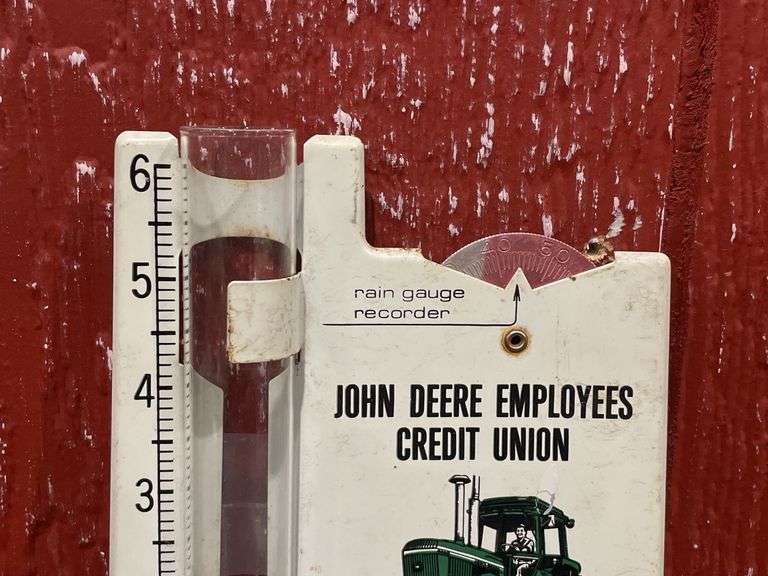 John Deere Employees Credit Union Rain Gauge