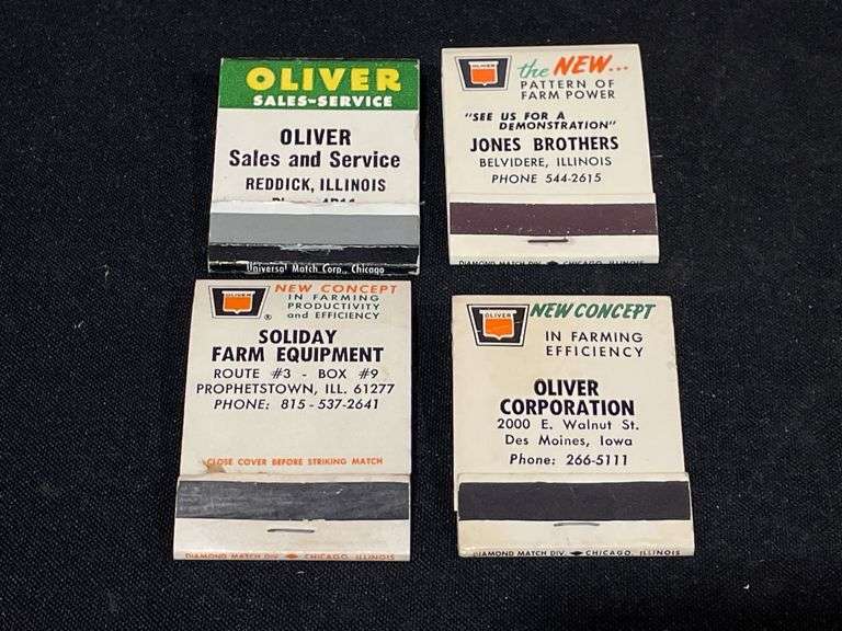 (4) Oliver Matchbook + Matchbook Covers