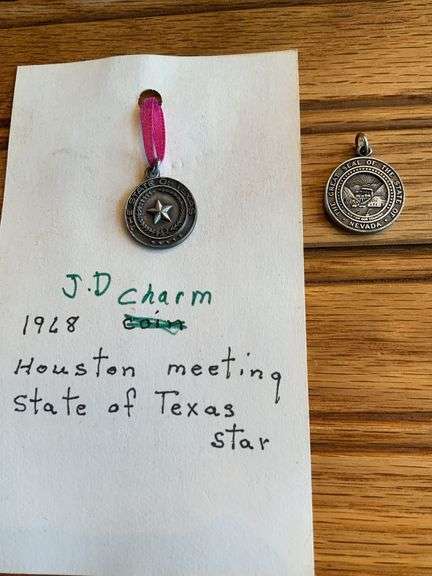 (2) John Deere 1968 Houston + 1980 Las Vegas Charms image