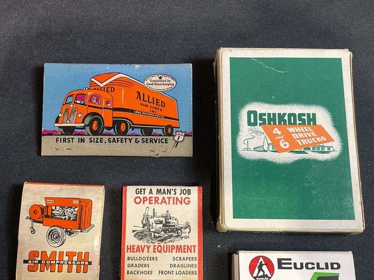 (8) Industrial Matches + Playing Cards