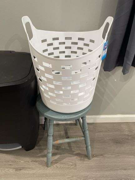 Trash Bin, Stool, and Rolling Cart